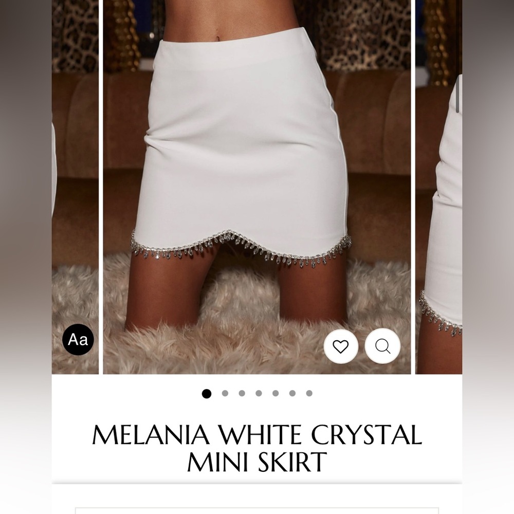 12th Tribe white mini skirt
